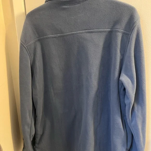 Blue Button-Up Fleece Jacket - Picture 6 of 6